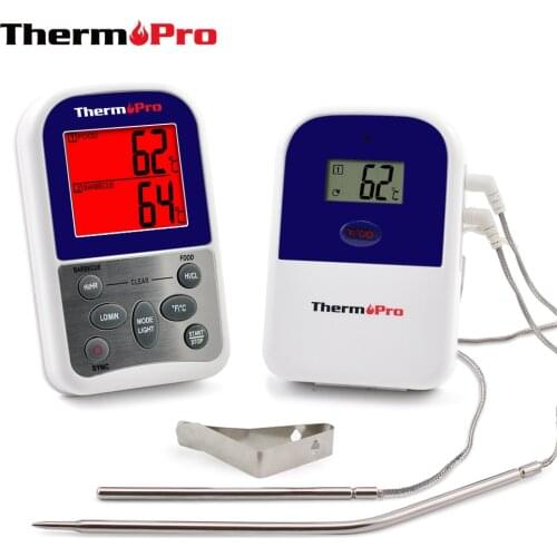 ThermoPro TP-12 Wireless Digital Meat Thermometer for Grilling Oven Smoker BBQ Grill Thermometer with Dual Probe