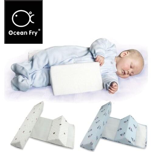 Baby Pillow Side Sleeping Pillow Baby Sleeping Position Positioning Flat Head Turn Over and Spit for Newborn Rectangular Pillow