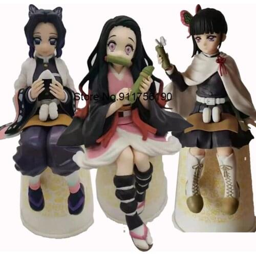 Demon Slayer Anime Tsuyuri Kanawo Figure Kimetsu no Yaiba Nezuko Tanjirou Zenitsu Action Figurine PVC Collection Model Toys 15CM