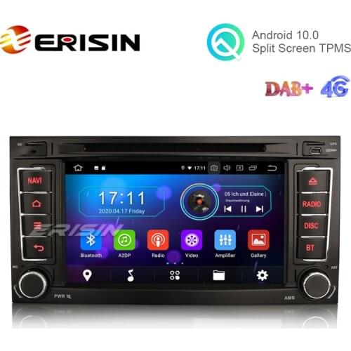 Erisin 6956 7" Octa-Core Android 10.0 Car DVD Player DAB+ Radio SWC WiFi BT TPMS DVR 4G Canbus for VW TOUAREG T5 Multivan