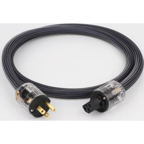 PCOCC Copper 12AWG Hifi Audio US AC power cord High Performance Power Cable with P-029 C-029 US connector plug