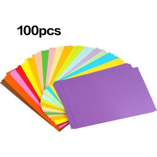 100Pcs Colored A4 Copy Paper Crafting Decoration Paper 10 Different Colors for DIY Art Craft Color Copy Printing Paper