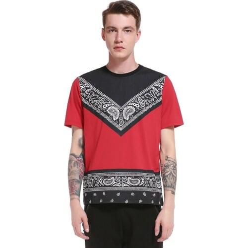 The summer of the new mens round neck short sleeve fashion printing T-shirt