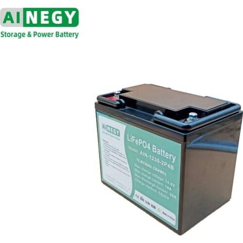 Lithium Iron Phosphate Battery 12 Volt 30ah Lifepo4 Cell Ion Power Plant Li 18650 BMS SUBMARINES AINEGY