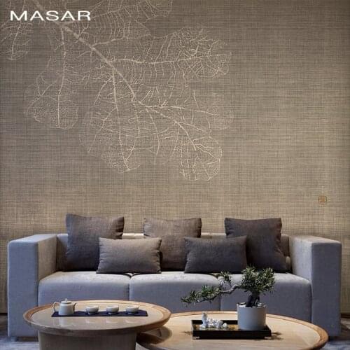 MASAR Original simple color fresco old room living room dining room business background wall wallpaper Oak leaf