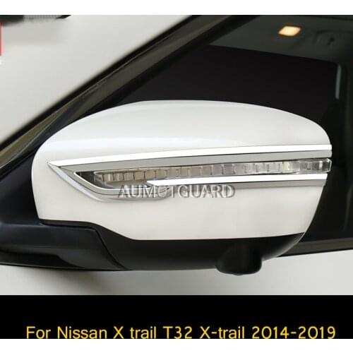 For Nissan X trail T32 X-trail 2014-2019 Rear mirror anti-scratch strip rearview mirror trim strip car accessories