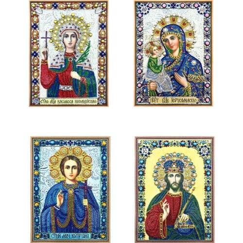Religion Diamond Painting 5D DIY Special Shaped Diamond Painting Cross Stitch Embroidery Kit Mosaic Picture Wall Painting
