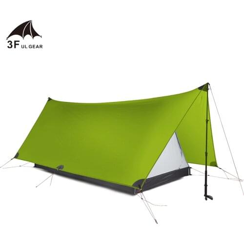 3F UL GEAR 20D silnylon 2 Person Outdoor Ultralight Camping Tent Field survival Professional Rodless Tent 3 Season
