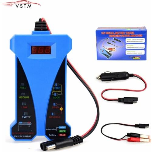 Smart Digital Battery Tester LED Display 12V Voltmeter Alternator Analyzer for Car Motorcycle Boat Electrical Tool