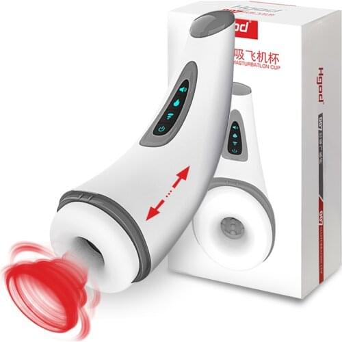 Vagina Sucking Male Masturbator Vibrator Automatic Masturbation Heating Suction Cup Oral Pussy Blowjob Sex Toys For Men Adults