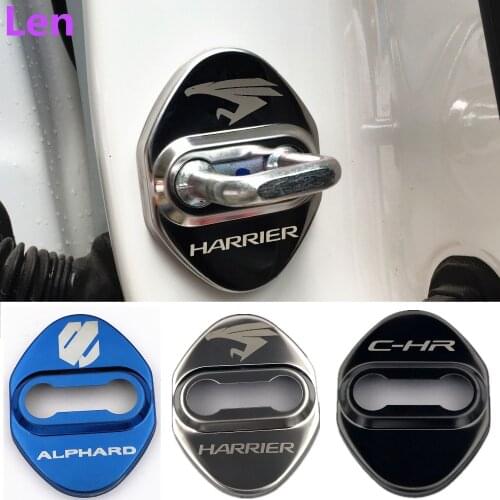 Door Lock Decoration Protection Cover emblem case for Toyota Harrier lexus C-HR CHR Alphard 86 Vellfire accossories car styling