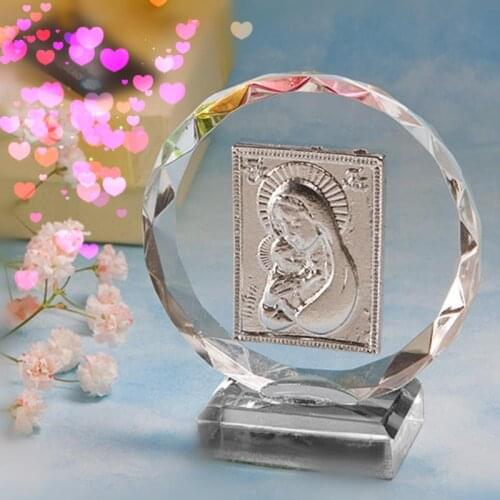 12pcs/lot High Quality Crystal Collection Baby Madonna and Child Gift Favor Baby Christening Gifts Baby Shower Favors