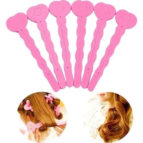 24pcs Pink Foam Hair Rollers No Heat Flexible Night Sleep Sponge Hair Curlers for Women Girls Home Travel Hair Styling Tools
