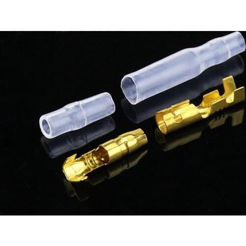 4.0 bullet terminal car electrical wire connector diameter 4mm pin set 50sets=200pcs Female + Male + Case Cold press termina