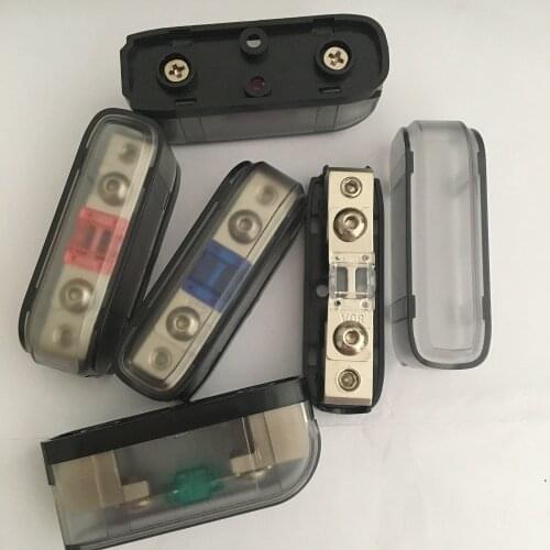 8pcs Good Quality 12V 32V Car Audio Amplifier MINI ANL Fuse Holder with Fuse 30A 40A 50A 60A 80A 100A
