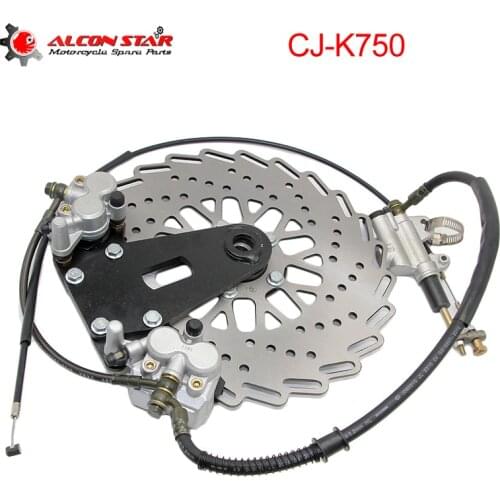 Alconstar- Motorcycle Brake Assembly Kit Front & Rear Brake Caliper Disc for BMW R12 R50 R51 R71 Ural M1 M72 CJ-K750 SideCar