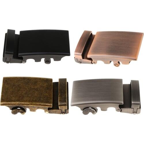 Automatic Slide Buckle Replacement Alloy Ratchet Belt Buckle Rectangular