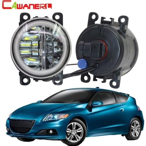 Cawanerl For Honda CR-Z CRZ 2013 2014 2015 Car Styling H11 LED Bulb 4000LM Fog Light + Angel Eye DRL Daytime Running Light 12V