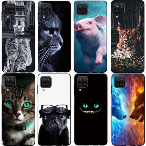 For SAMSUNG GALAXY A12 SM-A125 Case Rose Wolf Cute Patterned Cover Soft Silicon Phone Case for Galaxy A12 SM-A125 Top Quality