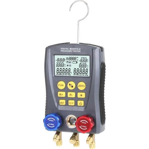Pressure Gauge Refrigeration Digital Vacuum Pressure Manifold Tester Meter Digital Manifold Gauge Meter HVAC Temperature Tester
