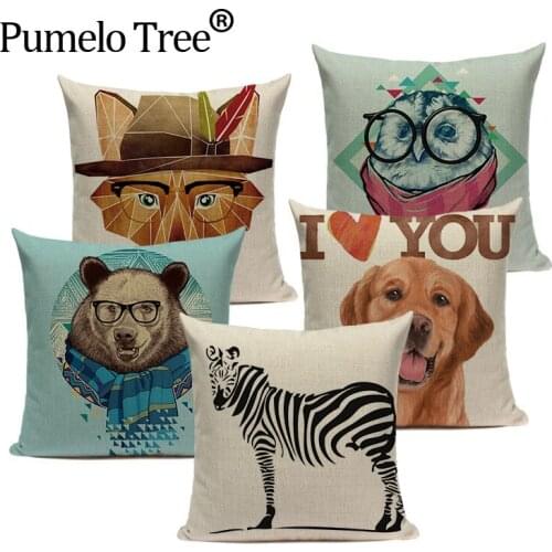 Animal Series Yarn Panda Red Deer Dog panda Throw Pillows decorative cushion covers 45Cmx45Cm Square Dropshipping pillow cover