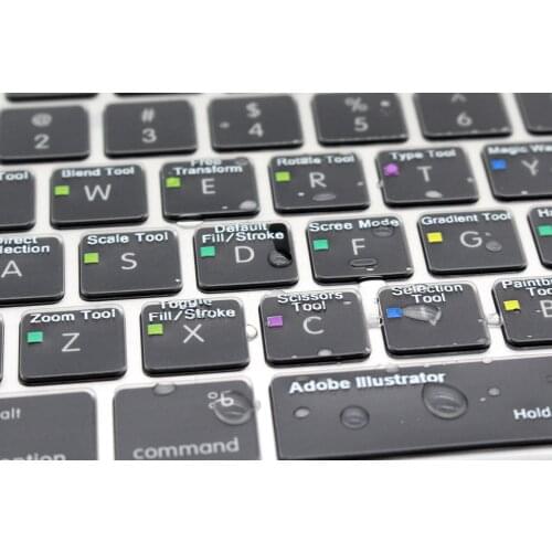 For Old Macbook Pro Air 13 15 17 USA Adobe Illustrator AI Shortcut Hot Key Functional TPU Backlight Keyboard Cover Skin