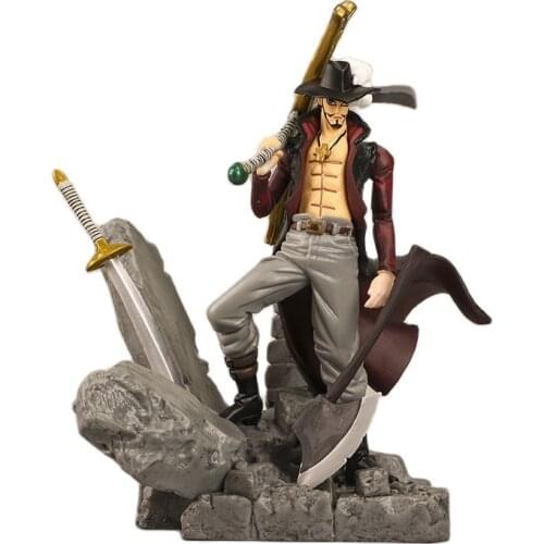 14cm New Anime Figure One Piece Dracule Mihawk Figurine Combat ver. PVC Action Figure Collection Model Toys Children Gift