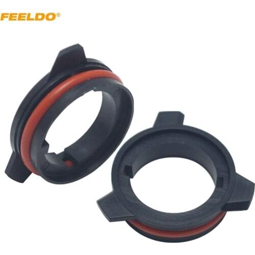 FEELDO 2X LED Headlight Retainers Clip Holder Adapter for BMW 5 Series 520 525 530 535 540 H7 LED Bulb Socket Holder #5935