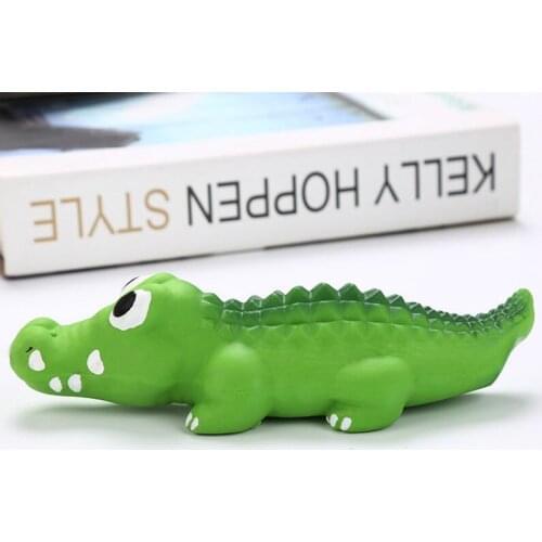 Interesting Crocodile Latex Bite Resistant Cat and Dog Toys PVC French Bulldog Send Out Sound Pet Toys