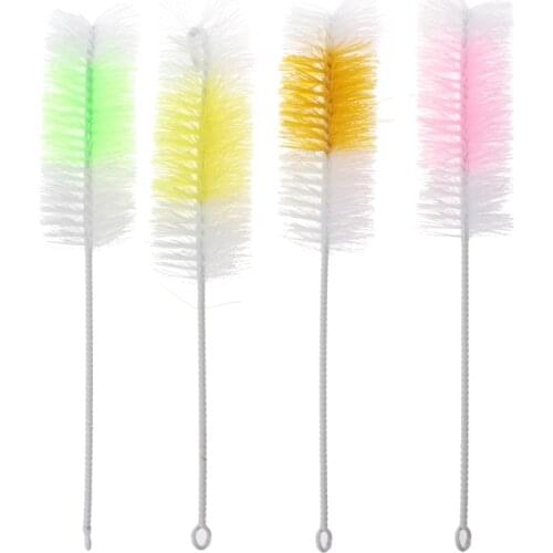 2Pcs Baby Nipple Bottle Brush 360 Degree Cleaner 30cm Nylon Cleaning Brushes