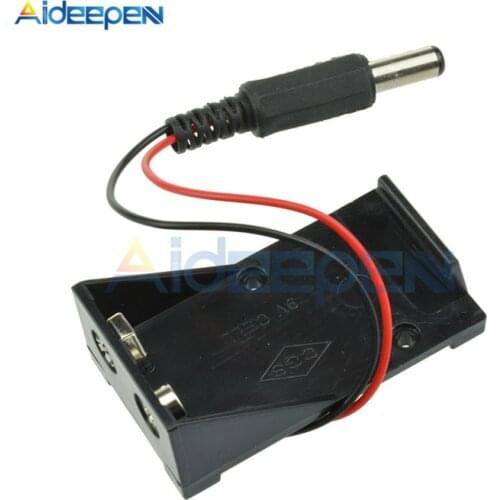 DC 9V Battery Holder Box Case Shell Wire With Plug Cable 5.5*2.1mm For Arduino AU DIY Electronic Kit
