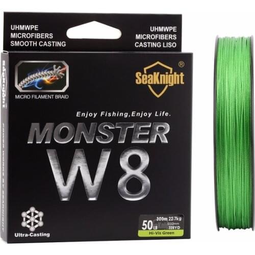 New super Monster W8 Super Strong 300M 8 Strands Weaves PE Braided Fishing Line Rope Multifilament 20LB 30LB 40LB 50LB 80LB 100L