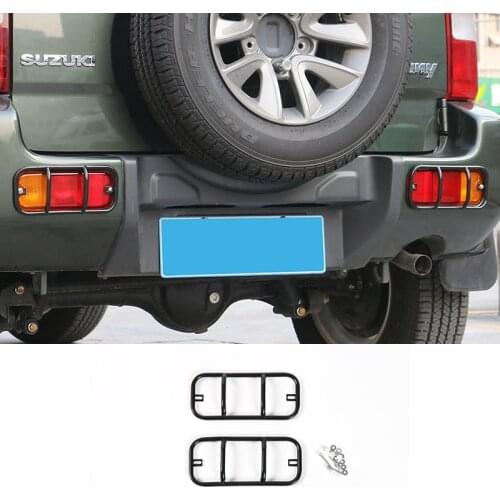 Metal Car Lamp Hoods for Suzuki jimny 2010-2015 Rear Bumper Fog Lamp Protection Cover for Suzuki jimny Car Accessories