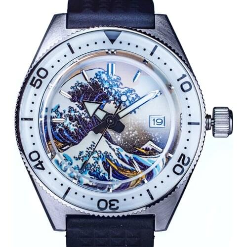 Watch Men Automatic Mechanical Wristwatch NH35 Movement Sports 200M Diver Luminous Sapphire Crystal Clock Reloje Hombre SHIRRYU