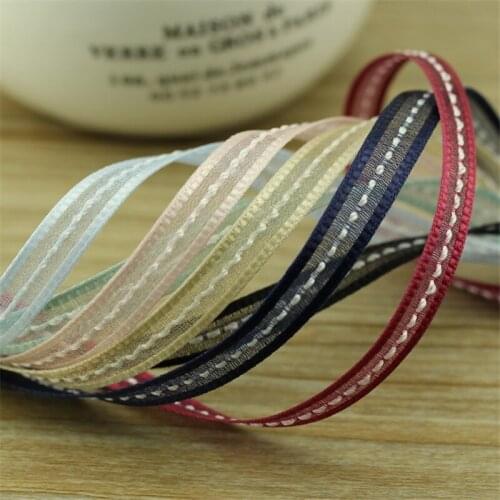 New 5meter/lot 7mm Snow Yarn Ribbon Handmade DIY Hair Accessories Korean Edition Bow Material elastic ribbon T-016