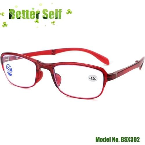 Bifocal Reading Glasses Blue Light Blocking Eyeglasses Red Portable Folding Reading Glasses Men Women Eyewear +1.0 +4.0 BSX302