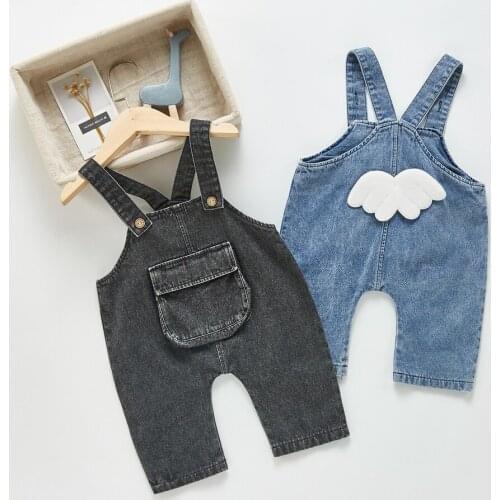 Autumn New Kids Boys and Girls Denim Overall Pants