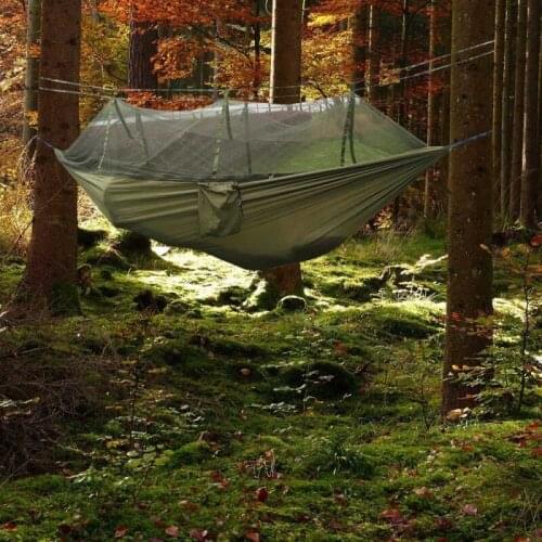 Mosquito Net Parachute Hammock Outdoor Camping Hanging Sleeping Bed Swing Portable Double Chair Double Person Hammocks
