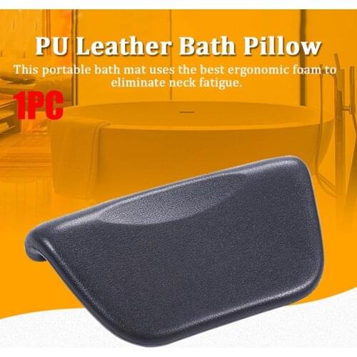 Hot-Spa Bath Tub Pillow PU Bath Cushion With Non-Slip Suction Cups, Ergonomic Home Spa Headrest For Relaxing Head Neck Back New