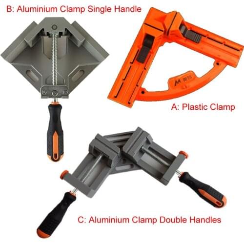 Right Angle Clamp Clamping Plastic Single 90 Degree Double Handle Corner Clips Framing Photo Clamp Woodworking Tools