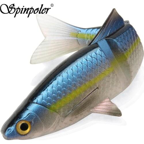 Spinpoler 3D Baitfish Sinking Lure 3 sections swimbait soft fishing bait 4.5g 9g 19g pike/bass fishing Freshwater Saltwater Lure