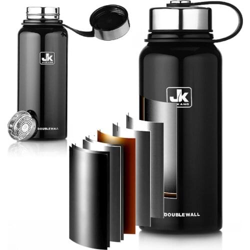 Big capacity 800ml/1500ml Double Wall 304 Stainless Steel JK Thermal Bottle Fashion Tumbler Vacuum Flask
