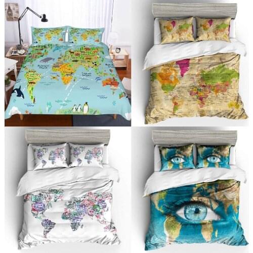Map love Advanced household Bedding Set Duvet Quilt Cover for Adults FULL/QUEENComforter Cover