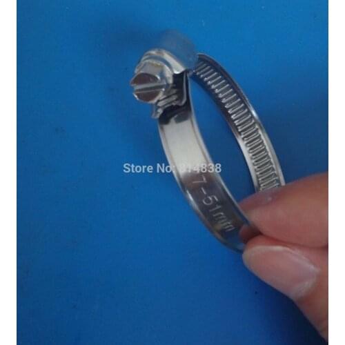 Wkooa 316 Stainless Steel 14-27 Worm-Drive Hose and Tube Clamps with Nonslip Screw
