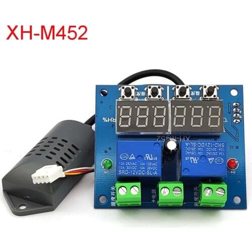 XH-M452 LED Digital Thermostat Temperature Humidity Control Thermometer Hygrometer Controller Relay Module Dual Output Auto
