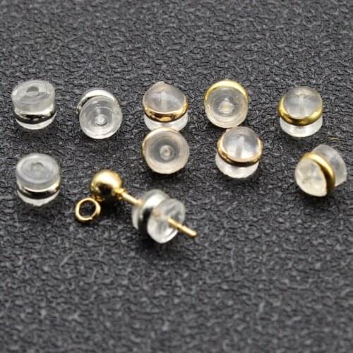 30pcs/lot Rubber Earrings Back Stoppers Silicone Ear Plug Blocked Caps fits Studs Earring Pin DIY Earring Parts Jewelry Making