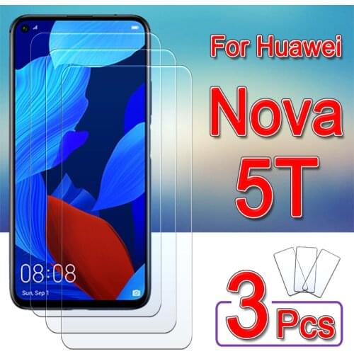 3 Pcs For Huawei Nova 5T 5z 5i Pro 2i 3 3i 6 7 SE 7i Glass Protective Screen Protector On Nova5t Nova5 5 T T5 Tempered Glas Film