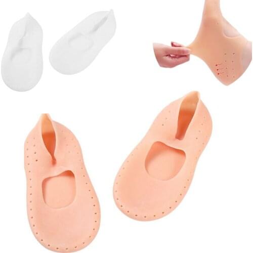 1 Pair Silicone Foot Chapped Care Tool Moisturizing Gel Heel Socks Cracked Skin Care Protector Pedicure Health Monitors Massager