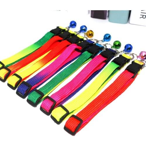 10pcs pet colorful collar pet small bell collar adjustable dog cat colorful collar pet accessories