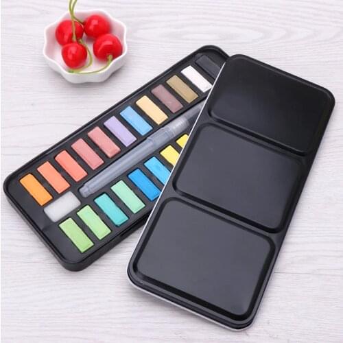 12/18/24 colors Solid Watercolor Paint Set Portable Drawing Brush acrylic Art Painting Supplies Drop Shipping